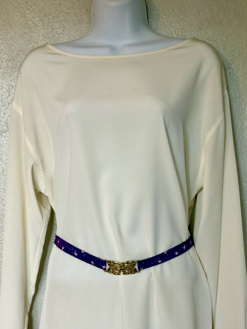 Vintage 90’s Liz Claiborne Ivory Classic Flowy minimalist Long Sleeve Blouse 8 - Picture 12 of 12